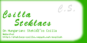 csilla steklacs business card